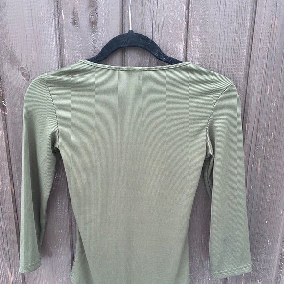 Olive Green tie up body suit from Forever21🫒💚 - Picture 3 of 3